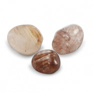 Piedras naturales Cuarzo rutilo pepitas 6-11mm - Transparente-marrón